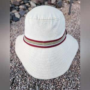 Vintage 90's Duckster Sun Hat With Extended Brim Made In USA